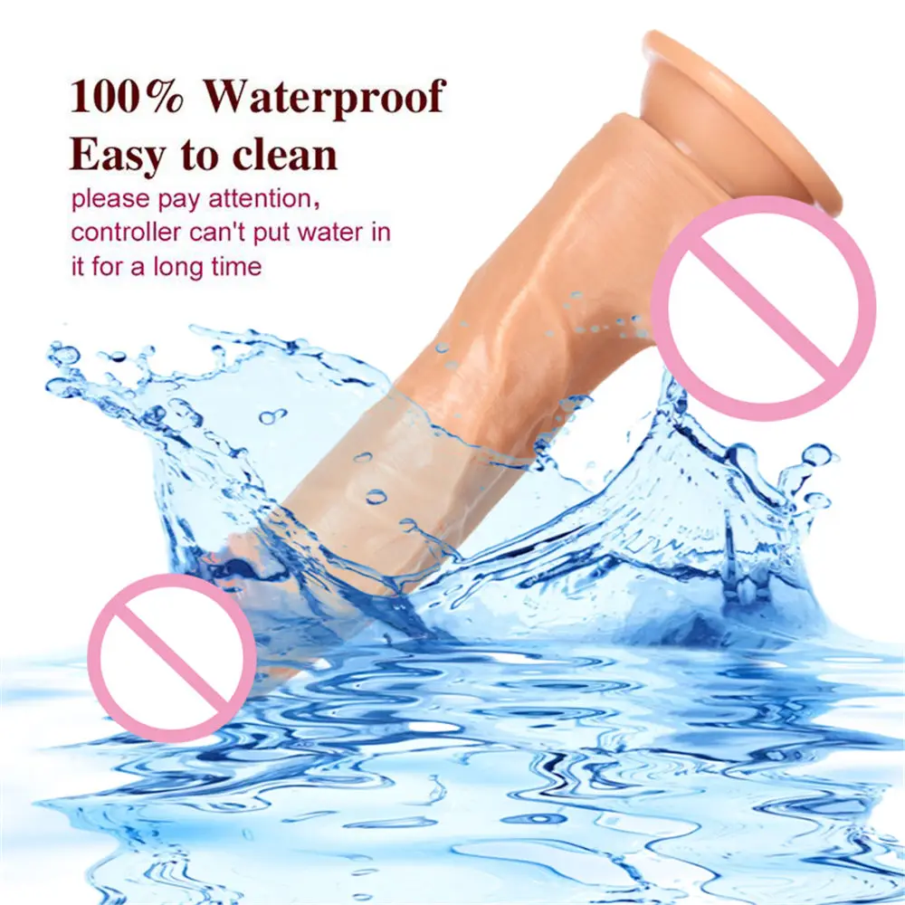 Мягкий реалистичный вибратор с подогревом секс игрушки на присоске