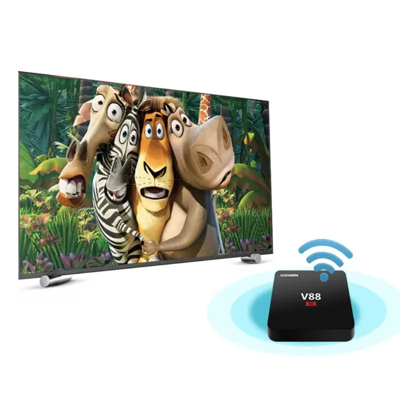 

2022 New 1Set V88 for 7.1/8.1 RK3229 Quad Core Smart TV Box 1GB+8GB/2GB+16GB WiFi Multimedia Player Set Top Box
