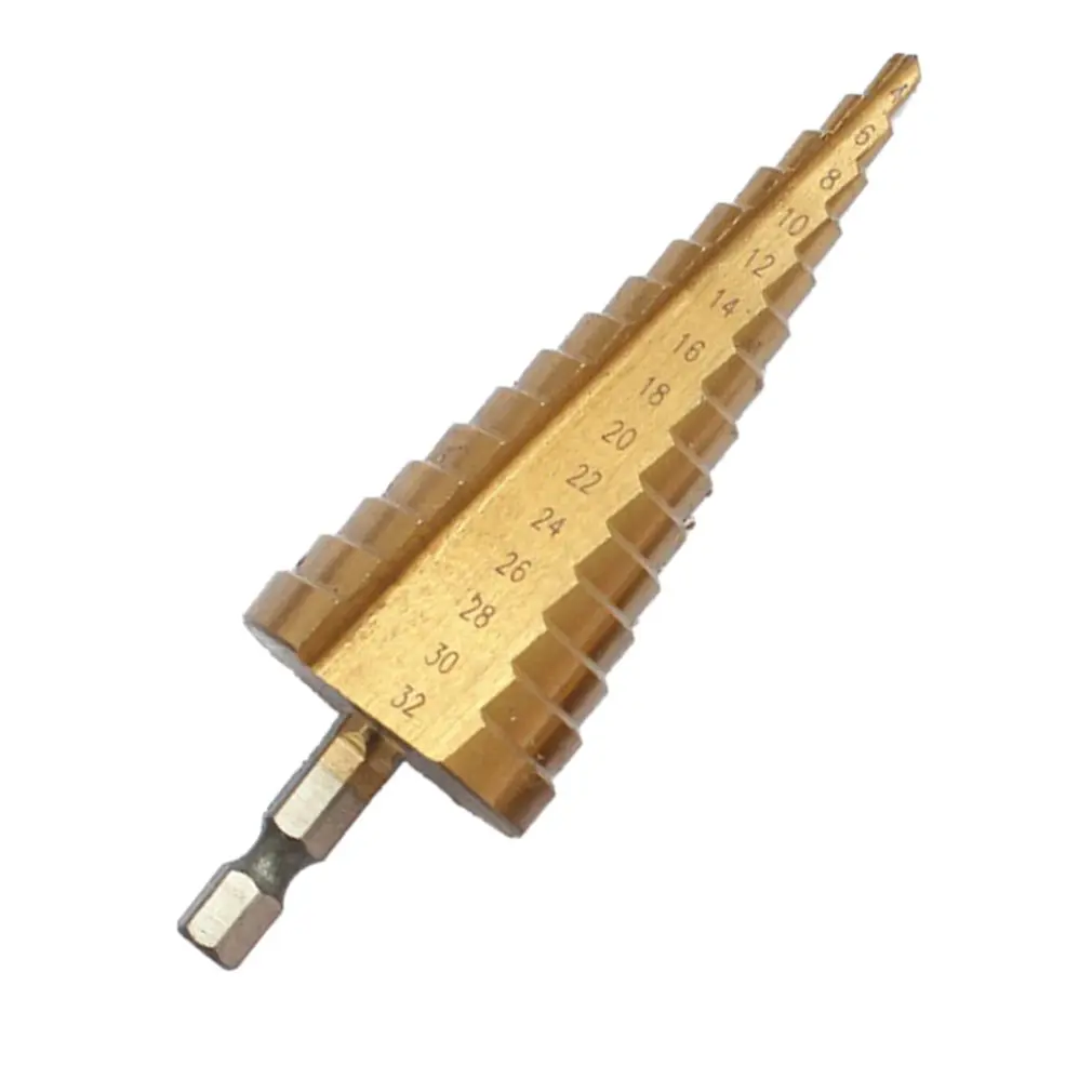 

Perfect Home&Garden Steel Step Cone Titanium Drill Bit Tool Hole Cutter Tools Triangle Handle Directly Groove Ladder Drill