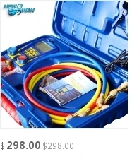 R22 R134a R404A R407c набор коллекторов с манометром со шлангом для домашнего автомобиля A/C воздушный инструмент для кондиционера HVAC