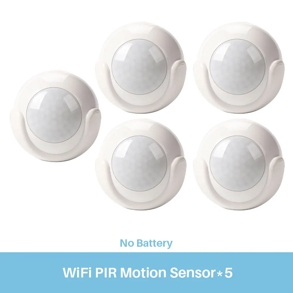 5 Pcs WiFi PIR датчик движения инфракрасный детектор внутренней безопасности без концентратора не требуется SmartLife приложение Push Alert батарея мощность работает с iftt - Цвет: 5 Pcs
