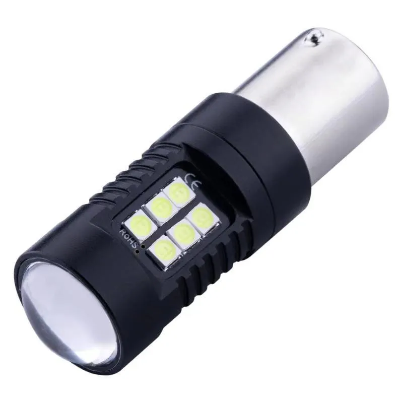 2 шт. светодиодный светильник T20 7440 P21W BA15S PY21W BAU15S Canbus 21 Вт 1156 21SMD супер яркий BAY15D 3030
