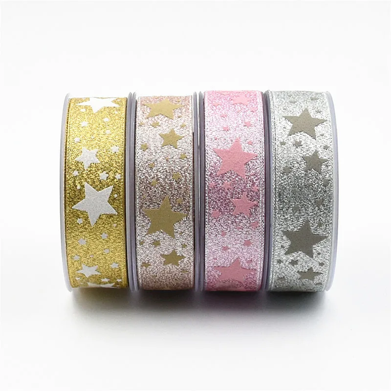 10 ярдов 25 мм органза Золотая Яркая Лента для рукоделия декоративные материалы