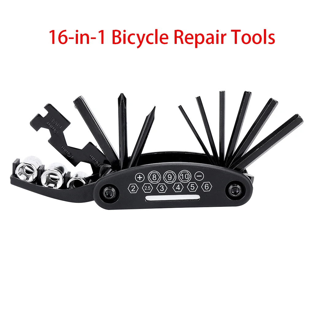 

16-in-1 MTB Mountain Cycle Portable Socket Multipurpose Wrench Bicycle Multi Tool Screwdriver Bike Allen Fix Touring Pocket