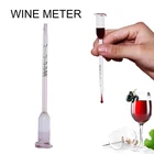 1 шт. прозрачный стеклянный спиртометр для вина, фруктов, вина, риса, вина, измеритель концентрации спирта для вина 0-25 градусов