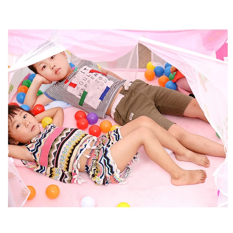 

Kid Teepee Tent House for Game Room Kids Outdoor Game Summer Children's Tent Princess Castle Tent Portable Foldable Gift