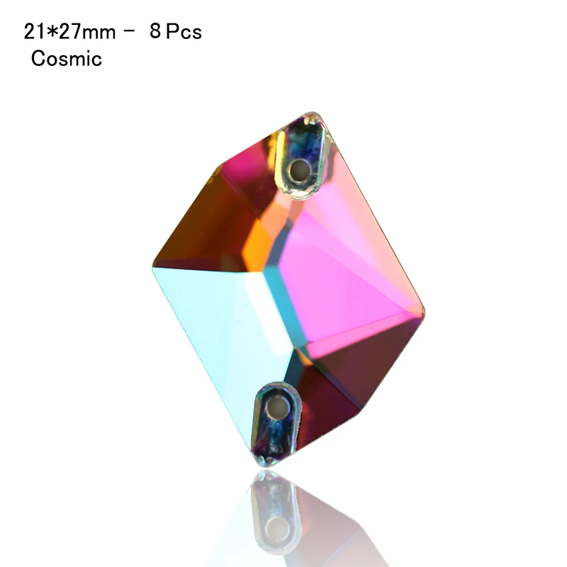 Cosmic-21x27mm-8Pcs Лидер продаж 8 видов AAAAA бутик кристалл AB пришить стразы бусины, швейные бусины для изготовления ювелирных изделий - Цвет: Cosmic-21x27mm-8Pcs