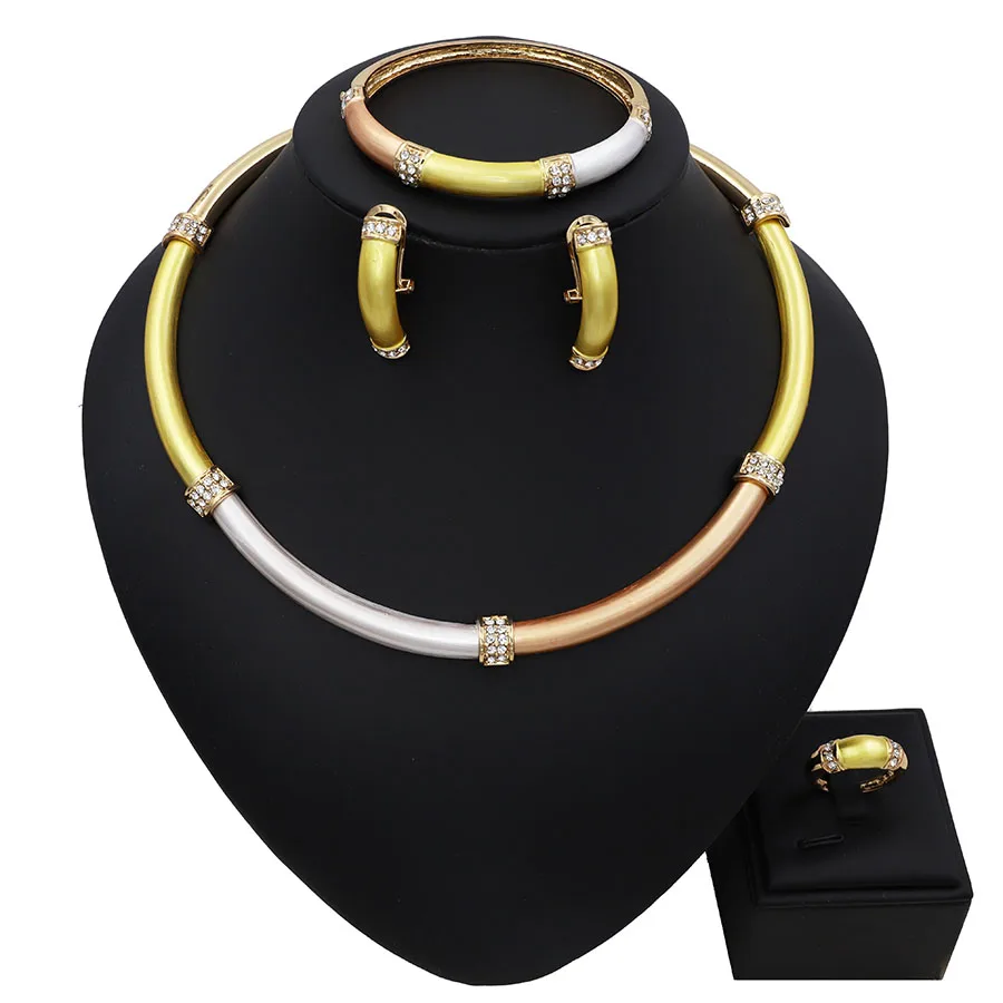 Колье чокер TSROUND в африканском стиле яркие ювелирные изделия трехцветный