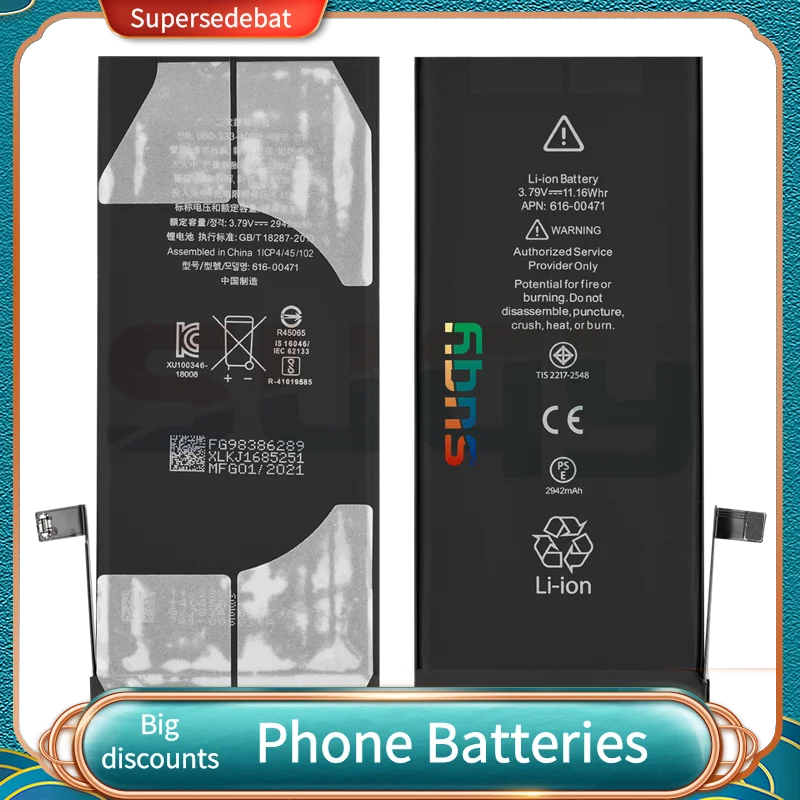 

Bateria for Apple iphone XR Battery Replacement Batterie for iphone XR Batteria 2942 mAh 0 cycle Phone Battery for iphone XR