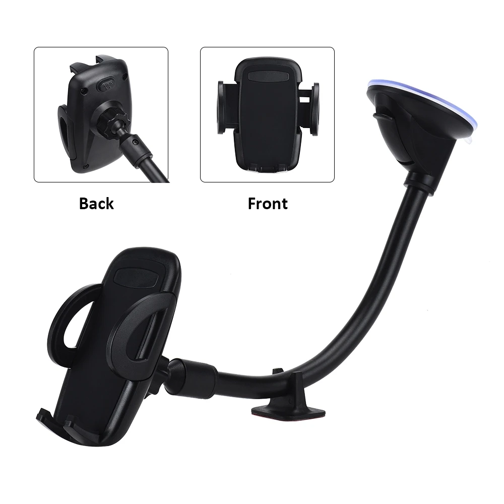 

Adjustable Mobile Phone Car Holder Long Arm Gooseneck Cellphone Mount Stand Windshield Dashboard Flexible Holder