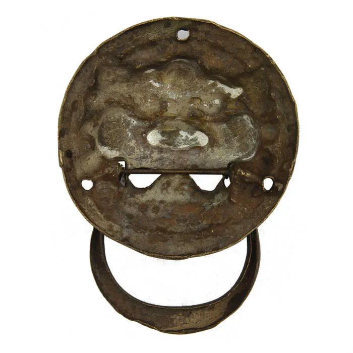 Латунь античная бронза резьба голова льва молоток зверь ручка китайская Чистая