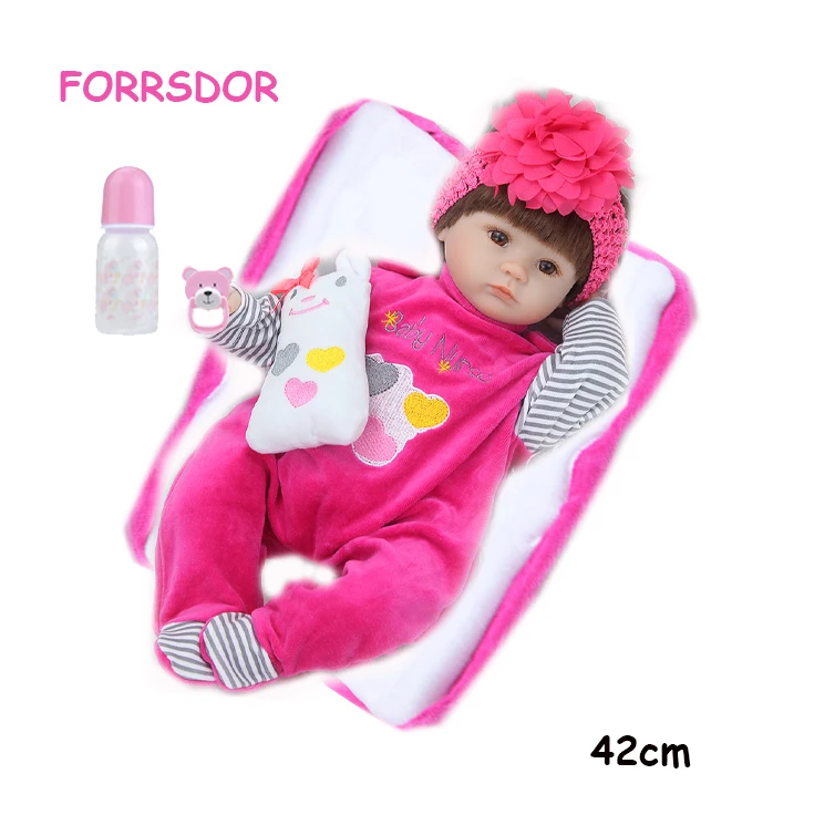 Bebe силиконовая Реалистичная кукла реборн 42 см детский игровой мате подарок для девочек новогодние игрушки