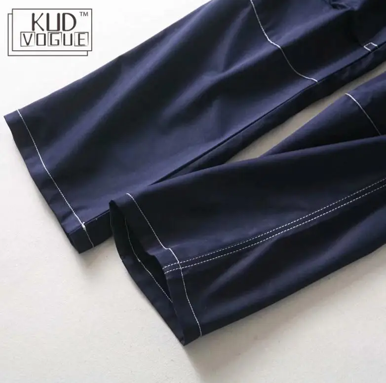 Брюки палаццо Boho брюки карго с высокой талией женские корейские свободные