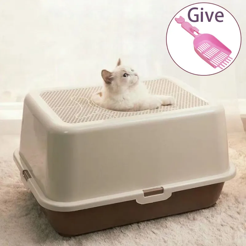 Полностью закрытый туалет для кошек поднос домашних животных большой контейнер