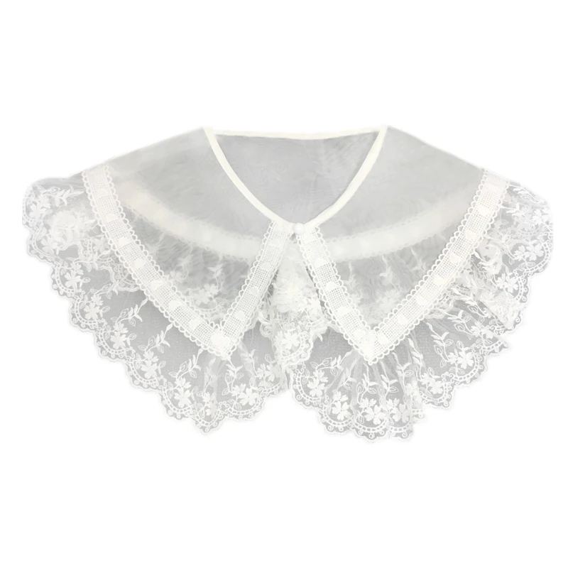 

Элегантный кружевной искусственный воротник, съемный ложный воротник, платье, воротник рубашки, шаль