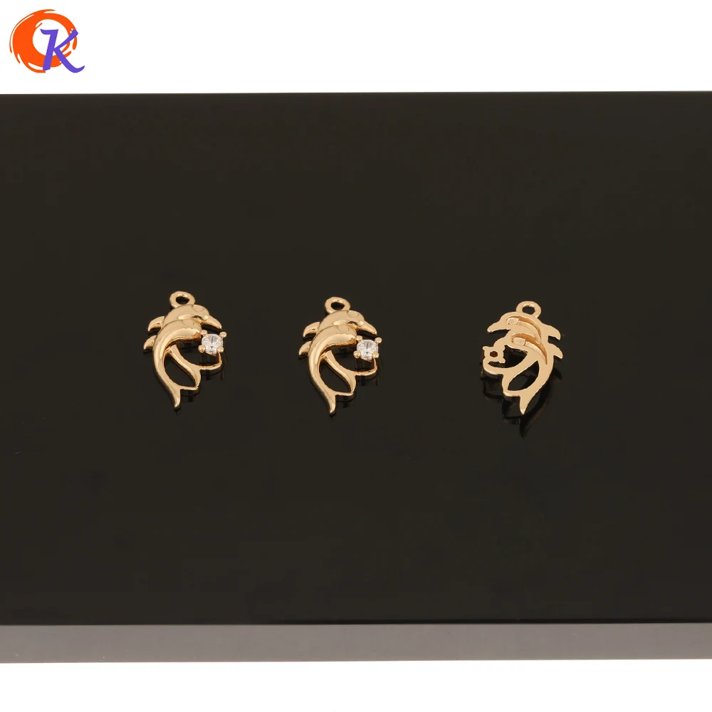 

Cordial Design 100Pcs 10*17MM DIY Jewelry Making/Earring Findings/Pendant/Dolphin Shape/Jewelry Accessories/Hand Made/CZ Charms