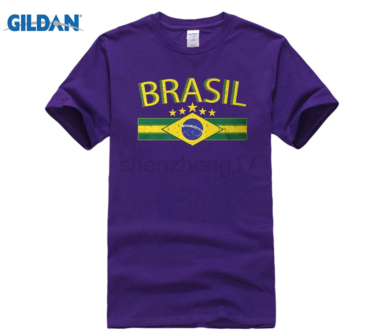 HOT deals 2019 Hot sale Fashion Men's Brasil Flag and Country Emblem Brazil T-shirt Tee shirt | Мужская одежда