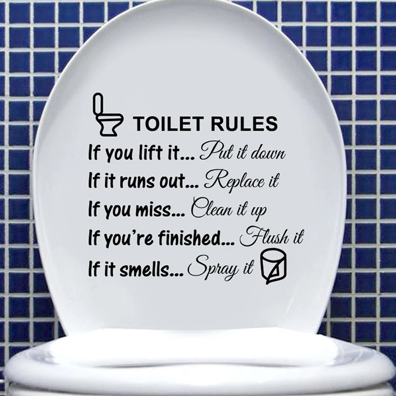 

Funny Toilet Seat Sofa Chair Wall Stickers Bathroom Home Decoration Decals