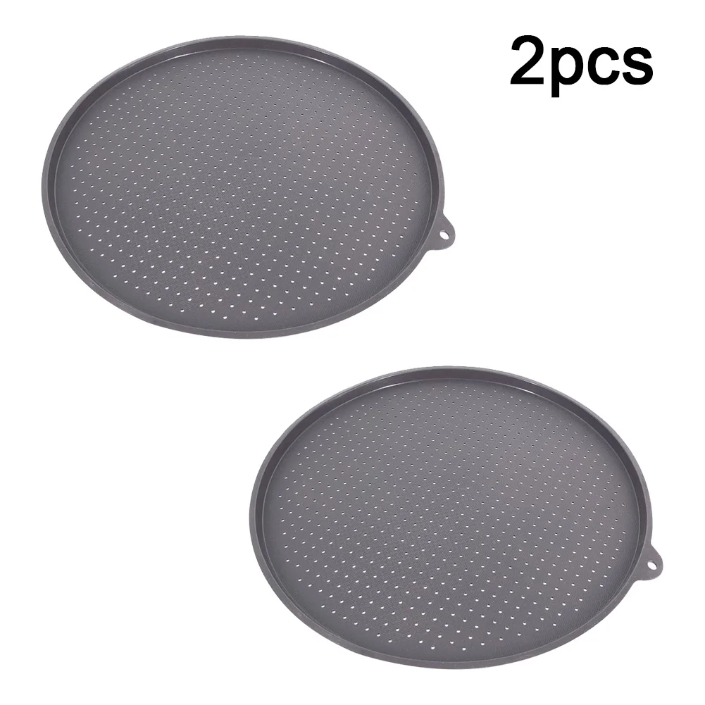 

2PCS Silicone Pizza Pan Round Baking Mats Non-slip Perforated Bakeware Pizza Tray Mould Bakeware Baking Tool 34.5x34.5x1 cm
