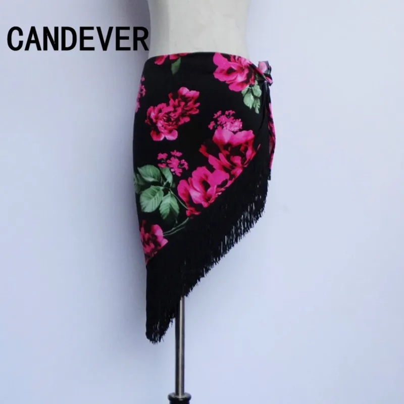 Юбка для латиноамериканских танцев бальных сальсы бахрома кисточки женское