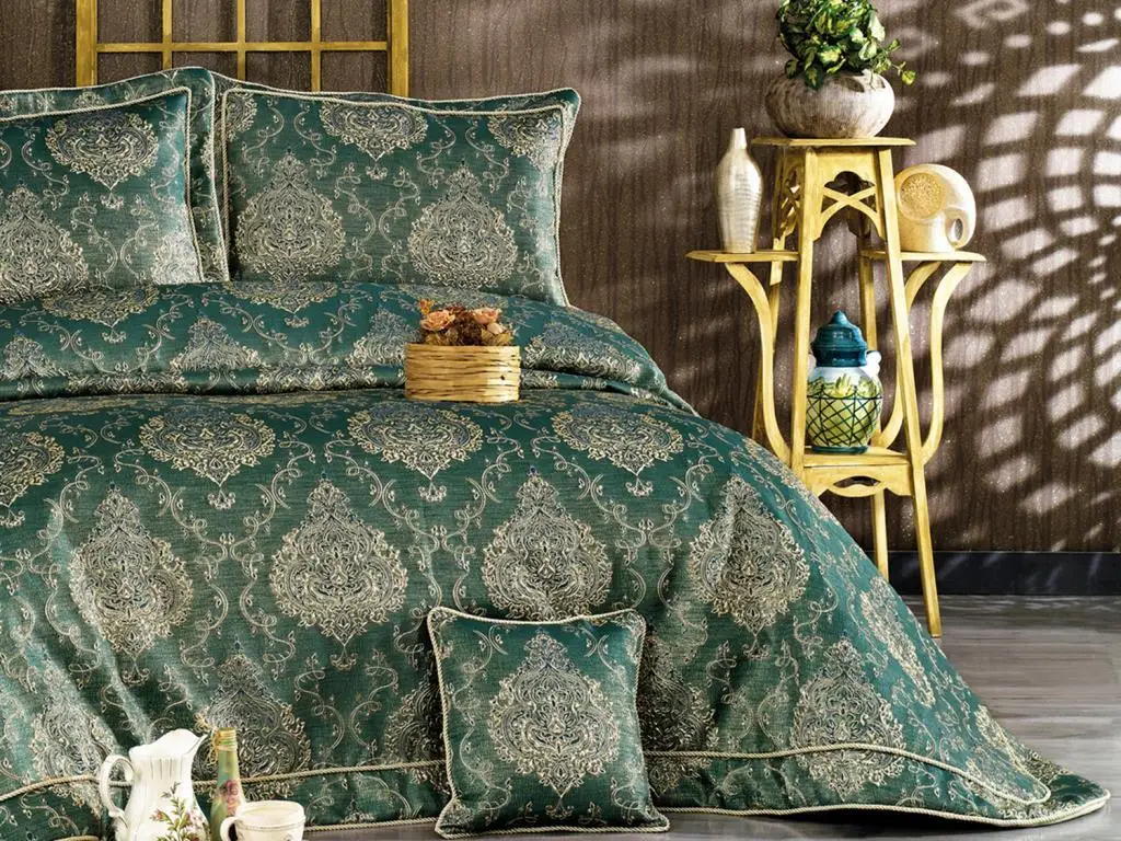 

Fortress Double Bed Cover Set Green Almond Green