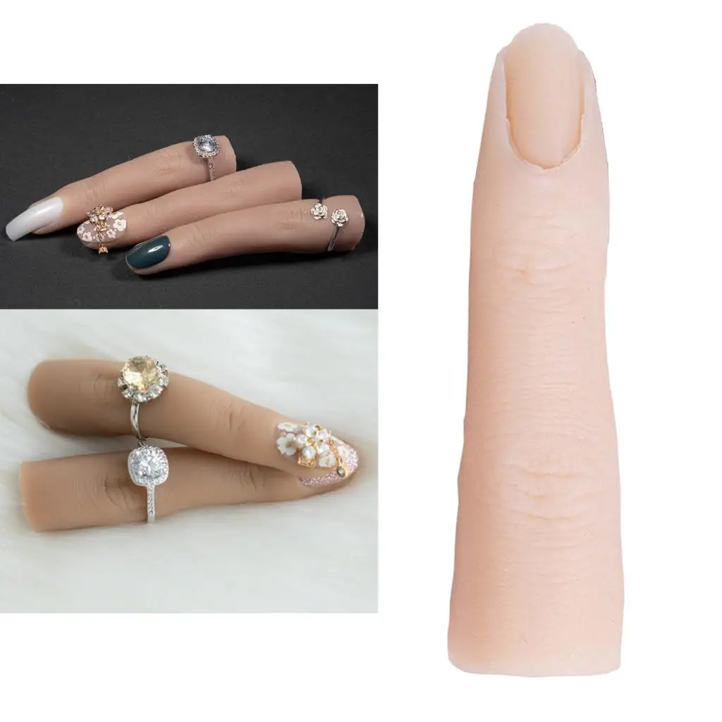 

Silicone Practice Fingers for Nails Real Person Shape Mannequin Model Display Nail Practice Model Display Finger