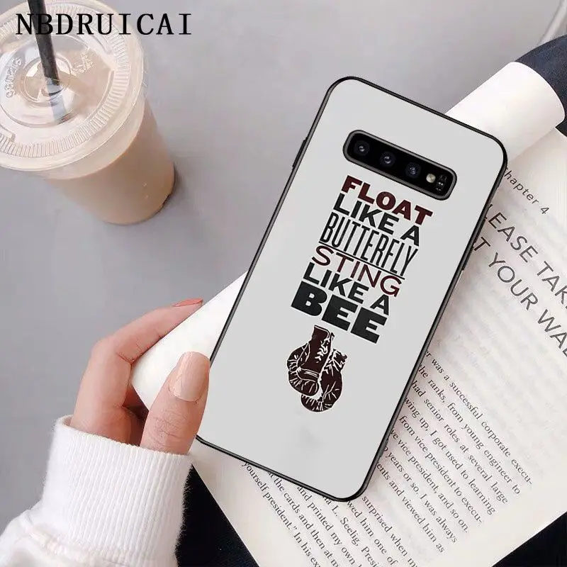 

NBDRUICAI Muhammad Ali, boxing champion Silicone Phone Case for Samsung S9 plus S5 S6 edge plus S7 edge S8 plus S10 E S10 plus