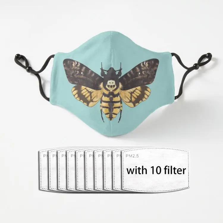 

Маска для взрослых Death s hawkmoth, многоразовая маска для лица из полиэстера