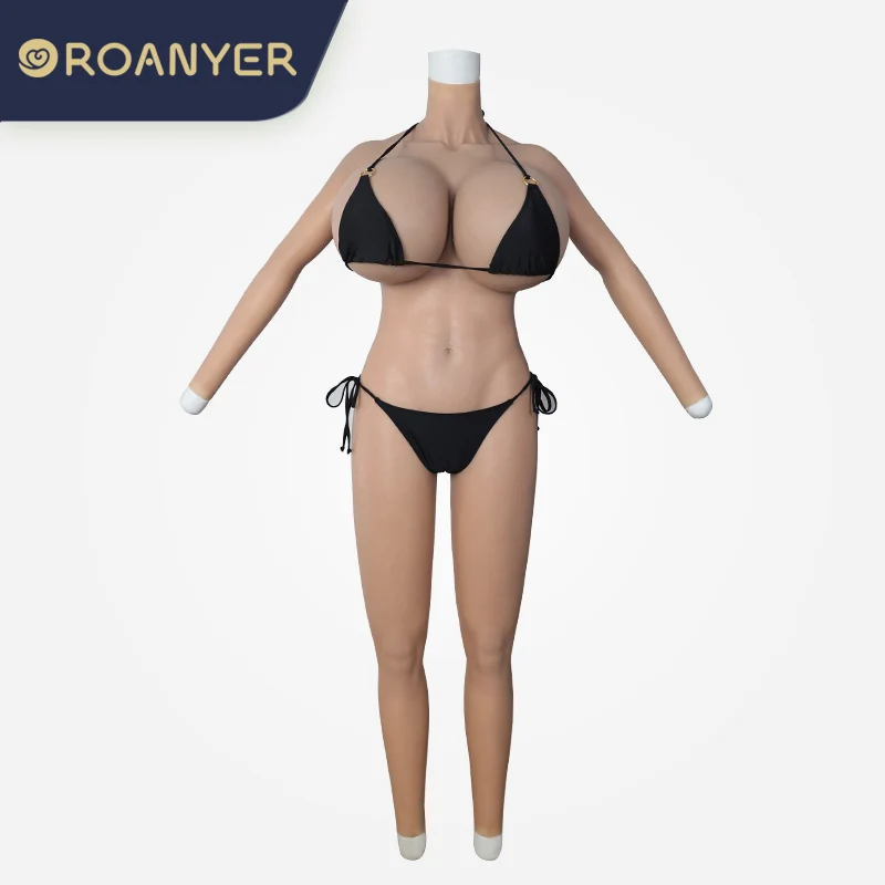 ROANYER силиконовый боди S чашка с грудью формы Трансвестит Вагина для