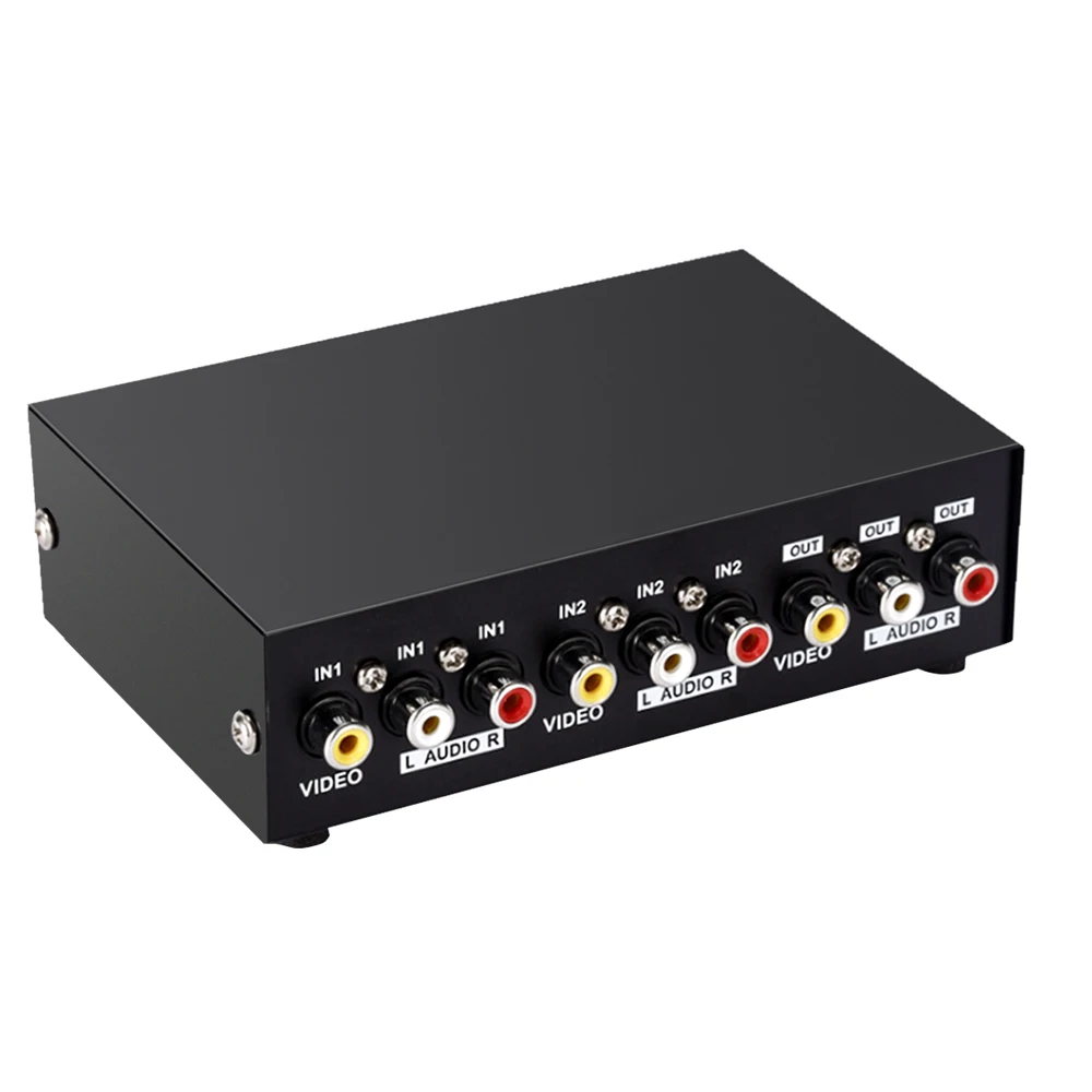 Переключатель 3 RCA 2 входа 1 выход композитный видеопереключатель AV 2-ходовой AB |