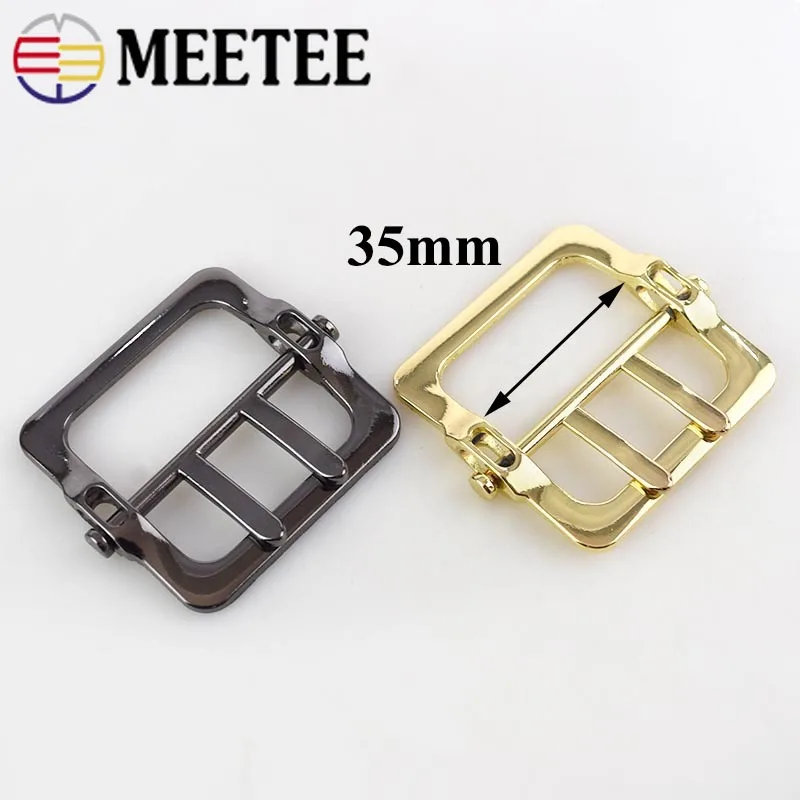 4 шт. Meetee 35 мм металлическая ременная пряжка квадратная игла для чемоданов сумок