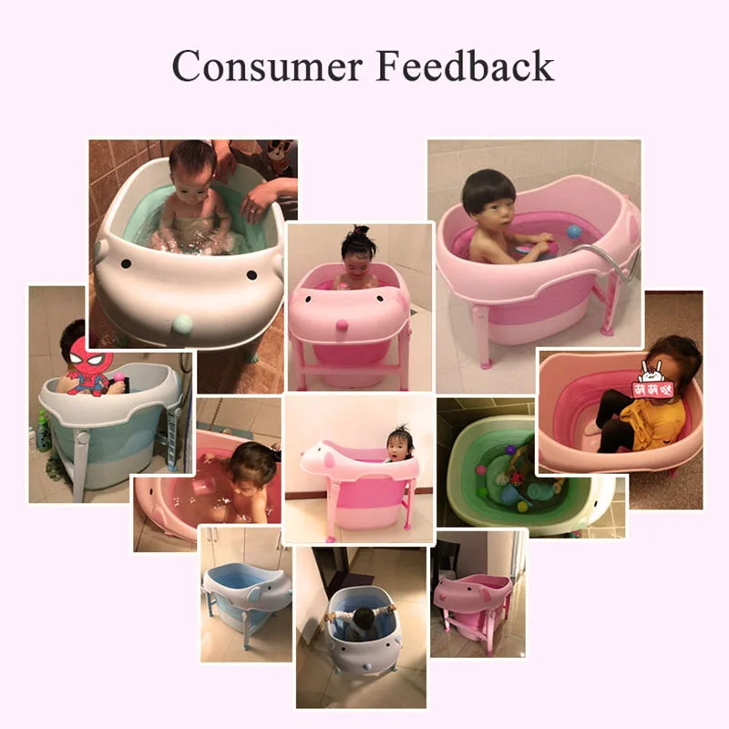 

Baby Inner 0.5m(19.7in) Baby Bath Tub Multifunctional Foldable Bath Barrel Newborn Thick Large Size Household Tub 0-10 Years Old