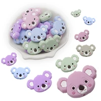 10 koala silicone jewelry chewing care beads diy baby teething pacifier chain toy accessories baby supplies