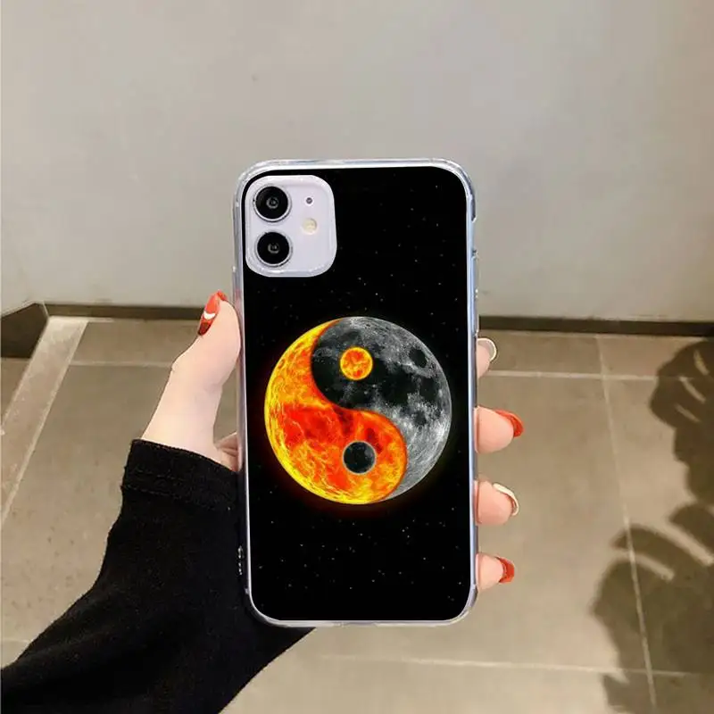 

Eight Diagrams Taiji Yin Yang Phone Case Transparent for iPhone 6 7 8 11 12 s mini pro X XS XR MAX Plus