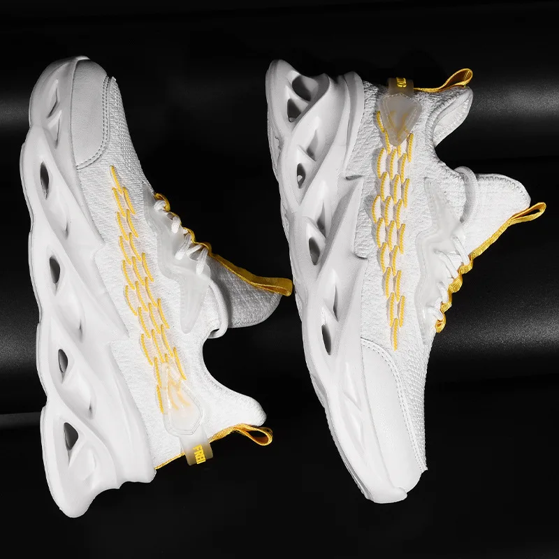 

New Style Men's Shoes Spring and Summer Breathable Sports Shoes High Quality Men's Casual Shoes Knife Edge Fish Scale Shoes