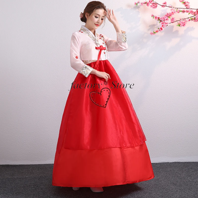 Женский костюм в Корейском стиле корейский вышитый традиционный для вокала