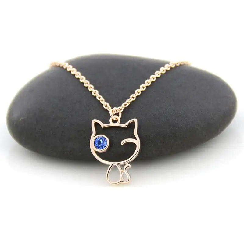 Женское ожерелье с подвеской в виде кота 1 шт.