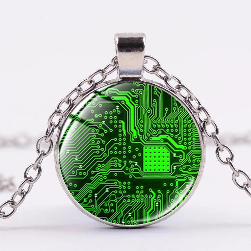 Азиатских монтажная плата кулон ожерелье Geek электронная печатная бортовой