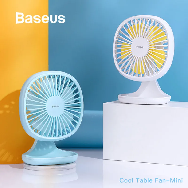 Baseus Mini USB Fan Rechargeable Portable Air Cooling 3-Level Adjustment Desktop Cooler with Organizer | Компьютеры и офис