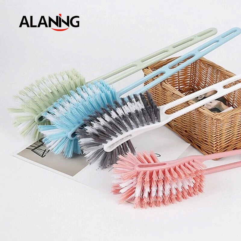 Длинная ручка зубная щетка с двумя двусторонняя для унитаза дома прочный