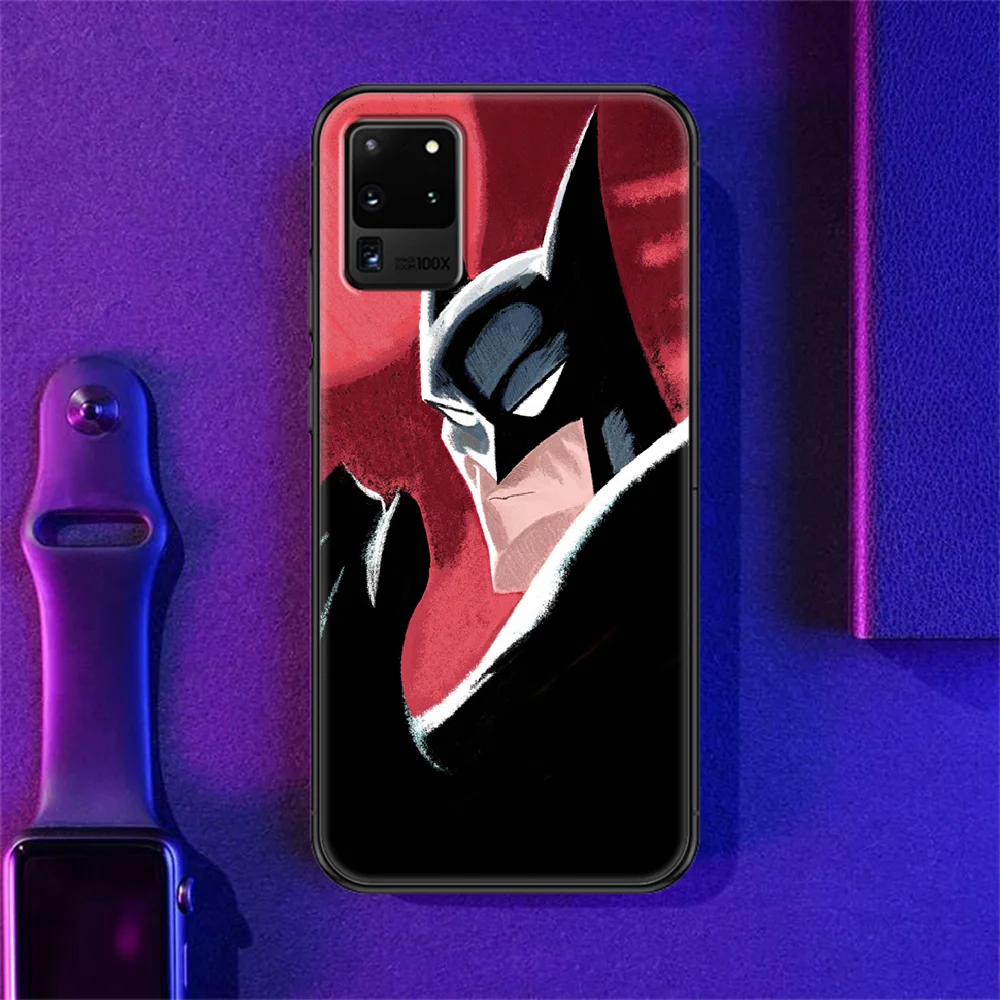 

super hero Batmans Phone case For Samsung Galaxy Note 4 8 9 10 20 S8 S9 S10 S10E S20 Plus UITRA Ultra black painting bumper