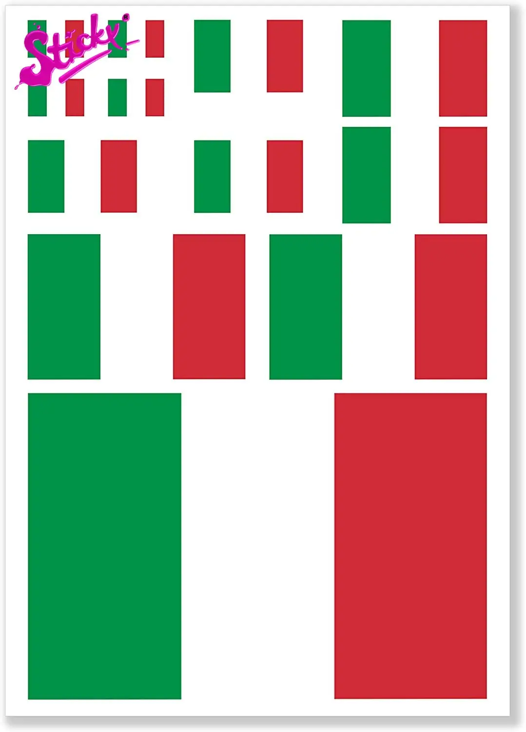 

STICKY Italy Flags Badge Brand Car Sticker Decal Decor Motorcycle Dirt Bike Kemping Trunk Guitar Laptop