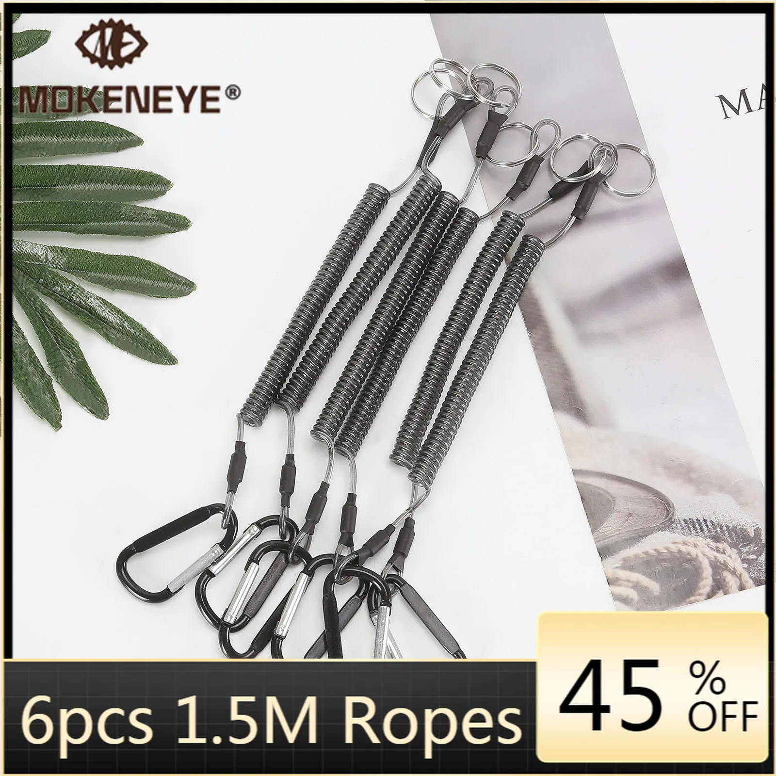 6 шт. рыболовные ремешки разноцветные веревки подвесная Пряжка для рыбы против