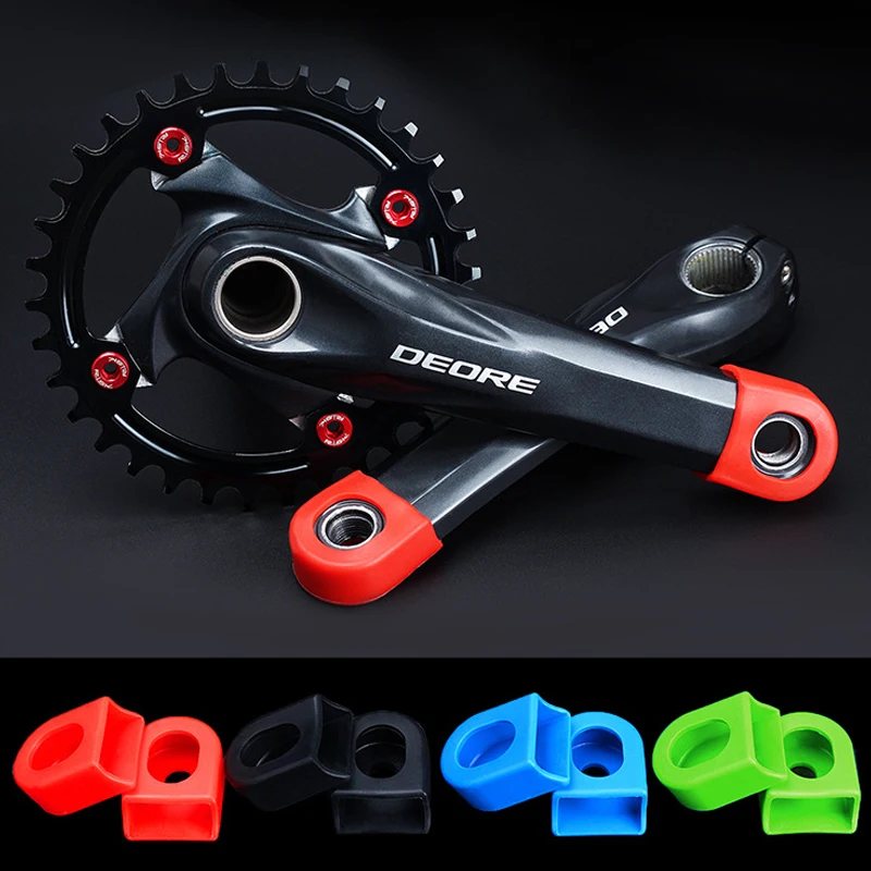 Silicone Bicycle Crank Arm Protector MTB Road Bike Rubber Crankset Protective Cap For SLX XT XTR Dustproof Accessory | Спорт и