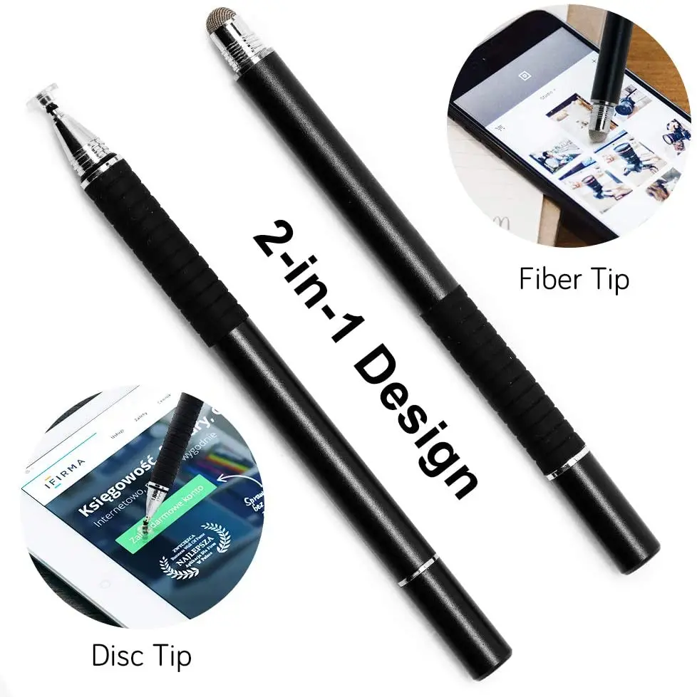 universal 2 in 1 fiber stylus pen drawing tablet pens capacitive screen caneta touch pen for mobile phone smart pen accessories free global shipping