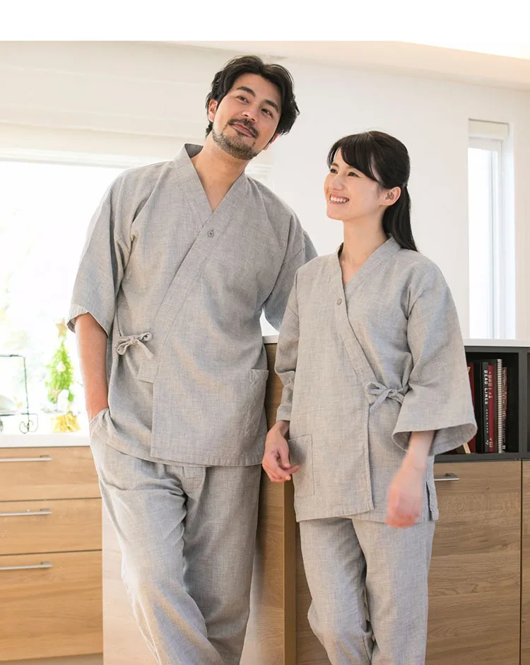 

Spring and Summer Hanfu Men's and Women's Bathrobes, Cotton Couple Pajamas and Home Wear