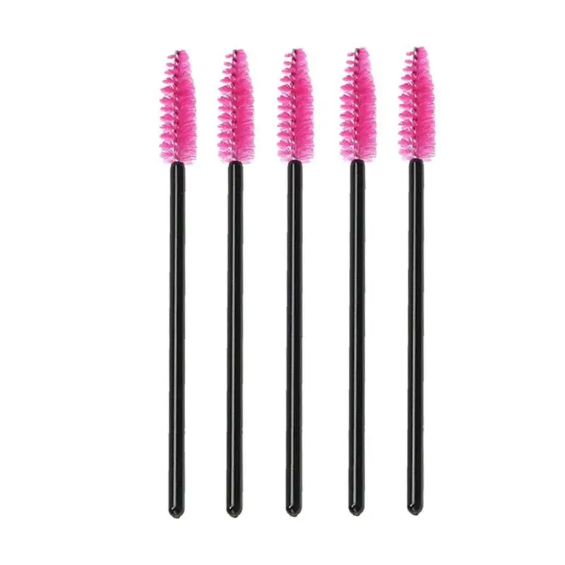 Red 5pcs 5/10/50 шт одноразовые щеточки с тушью для ресниц палочки для мотальные кисти для макияжа палочки для мотальные ресницы Ки - Handle Color: Red 5pcs