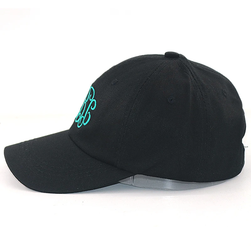 Monogram embroidery strapback baseball cap 100% cotton soft adjustable dad hats men women fashion sports casual caps | Аксессуары для