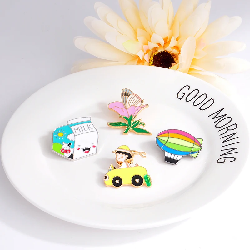 Новая Милая Корейская брошь в виде капли масла для девушек креативная молочная