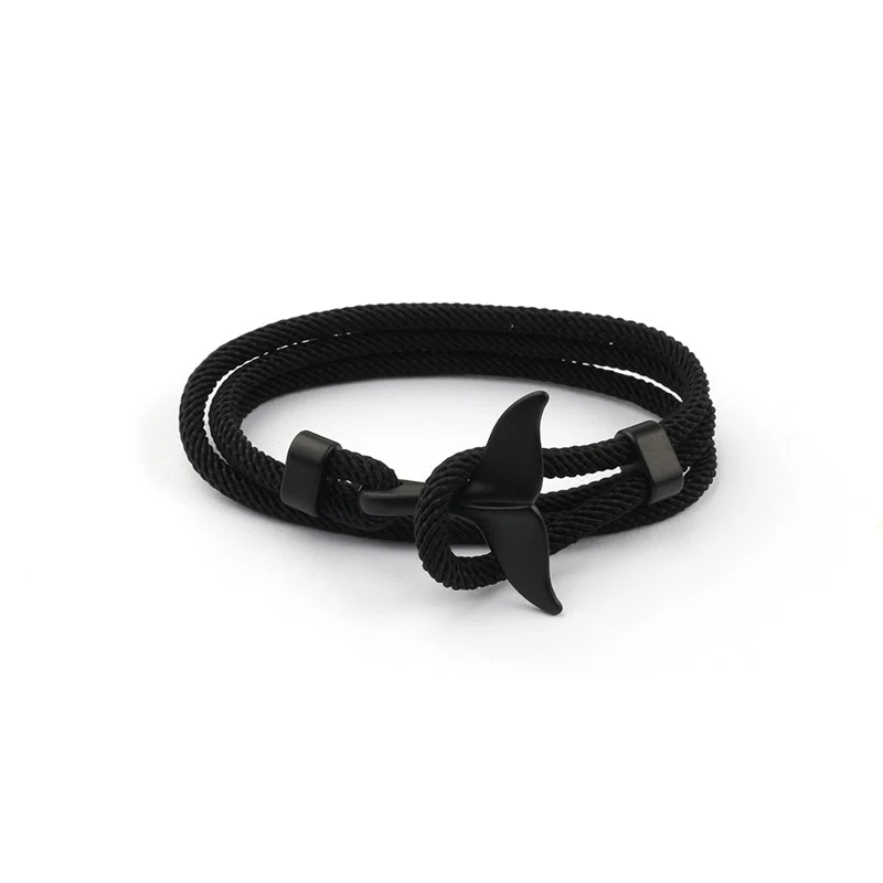 NIUYITID New Whale Tail Anchor Bracelet Women Red thread Nautical Male Men Charm Braclet Jewelry lovers' Accessories